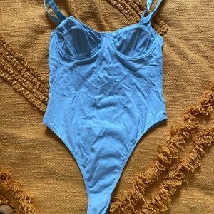 Out From Under Blue Bustier Bodysuit